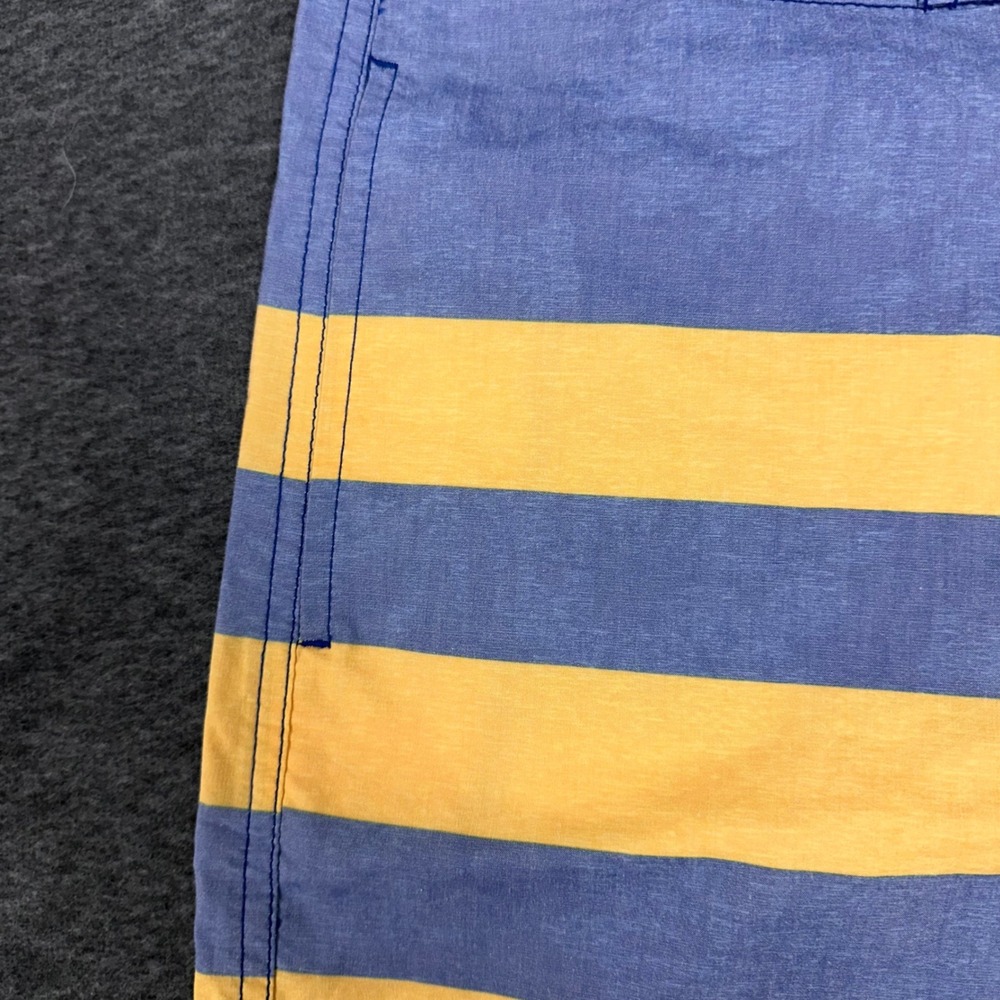 Roundtree & Yorke Swim Trunks Striped Drawstring Swimwear Blue Shorts Size‎ 34 - Picture 6 of 11